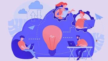 Représentation du Social Selling sur LinkedIn avec un utilisateur connectant et échangeant pour développer des opportunités commerciales.