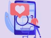 Illustration représentant un acheteur utilisant le moteur de recherche interne d'un e-commerce B2B pour trouver rapidement des produits et fluidifier le parcours d'achat.
