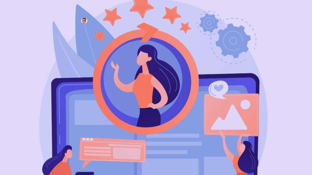 Fidéliser vos clients avec une stratégie de contenu adaptée Illustration de contenus marketing destinés à fidéliser les clients grâce aux newsletters, tutoriels avancés, FAQ, webinaires, podcasts et interviews clients.