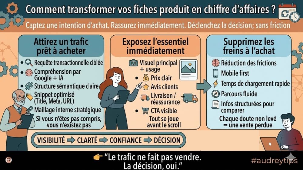 Fiche produit SEO et UX : transformer le trafic en ventes Comment optimiser une fiche produit SEO et UX pour attirer du trafic qualifié et déclencher l’achat