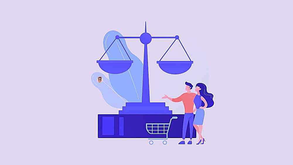 Méthode de gestion du consentement RGPD pour une agence web Illustration représentant la gestion du consentement RGPD avec une balance symbolisant les responsabilités, la conformité et la gouvernance des projets web en agence.