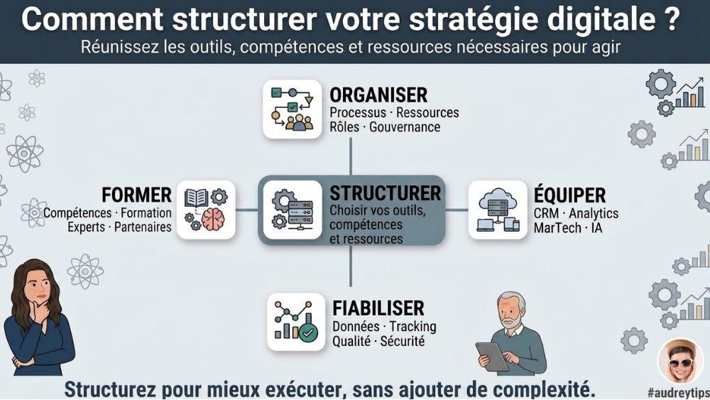 Donner à votre stratégie digitale les moyens d’agir Structurer son marketing digital B2B en organisant les processus, les compétences, les outils et les données
